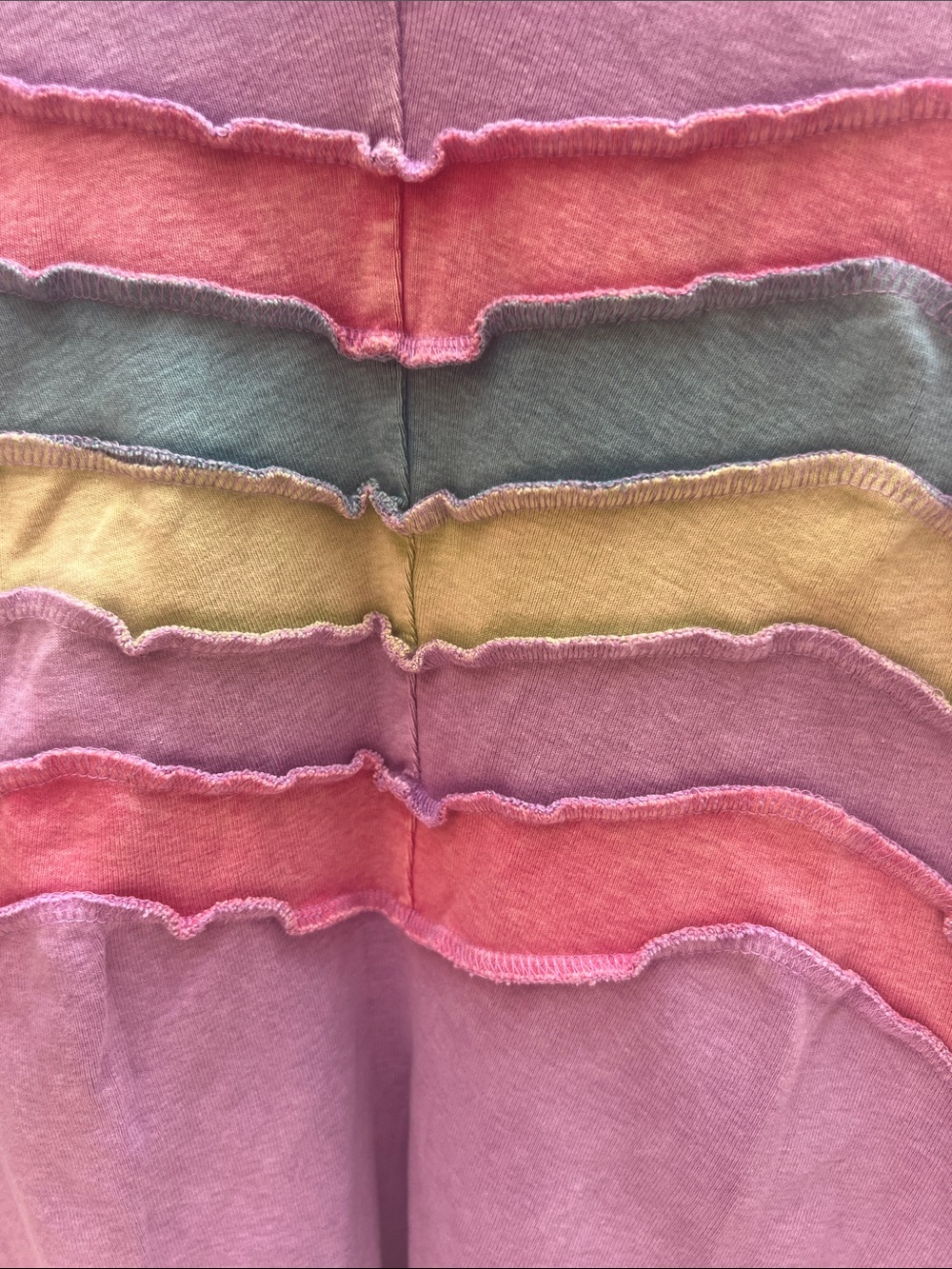 Blue Sky Lavender Layered Ruffle Raglan Sweatshirt - Picture 4 of 5